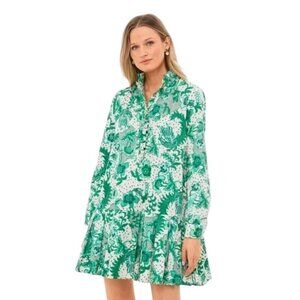 Tuckernuck Venice Beachside Vines Tate Pleated Hem Dress Womens Size XSmall